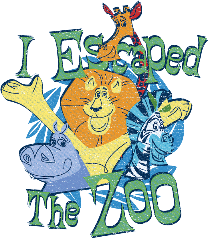 Madagascar Escaped Pullover Hoodie - Cartoon Clipart (762x955), Png Download