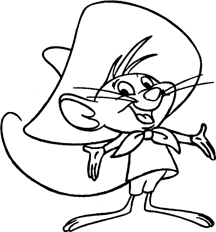 Sandwich Clipart Coloring Page - Speedy Gonzales Drawing - Png Download (700x803), Png Download