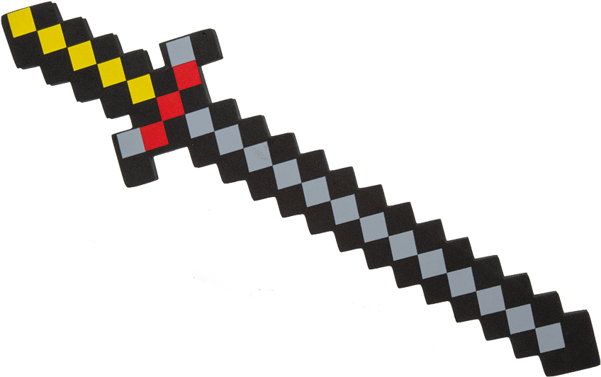 Eva 8-bit Pixel Sword 45cm Foam Diamond Pretend Play - Good Value Soft Play - Eva Pixel Style Foam Sword - Clipart (848x532), Png Download