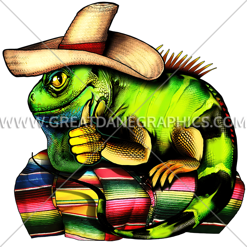 Sombrero Production Ready Artwork - Iguana Sombrero Clipart (825x825), Png Download