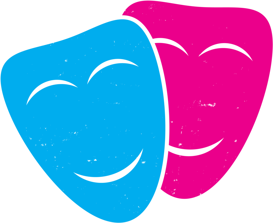 Theatre Mask Men's Printed T Shirt - Heart Clipart (960x960), Png Download