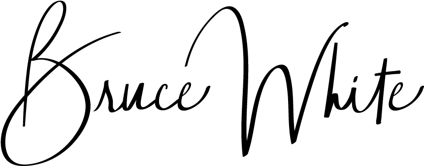 Bruce-white - Calligraphy Clipart (882x361), Png Download
