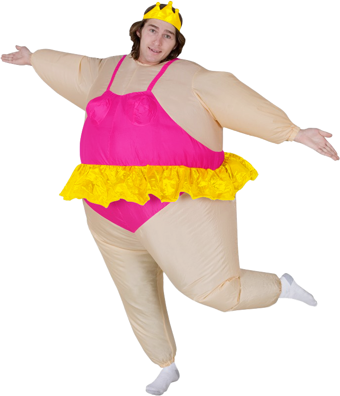 Halloween Costume For Women Inflatable Ballerina Fancy Clipart (745x868), Png Download