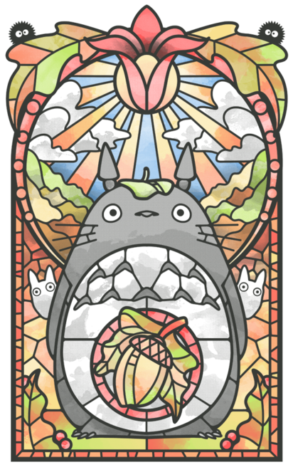 Forest Stained Glass Clipart (800x693), Png Download