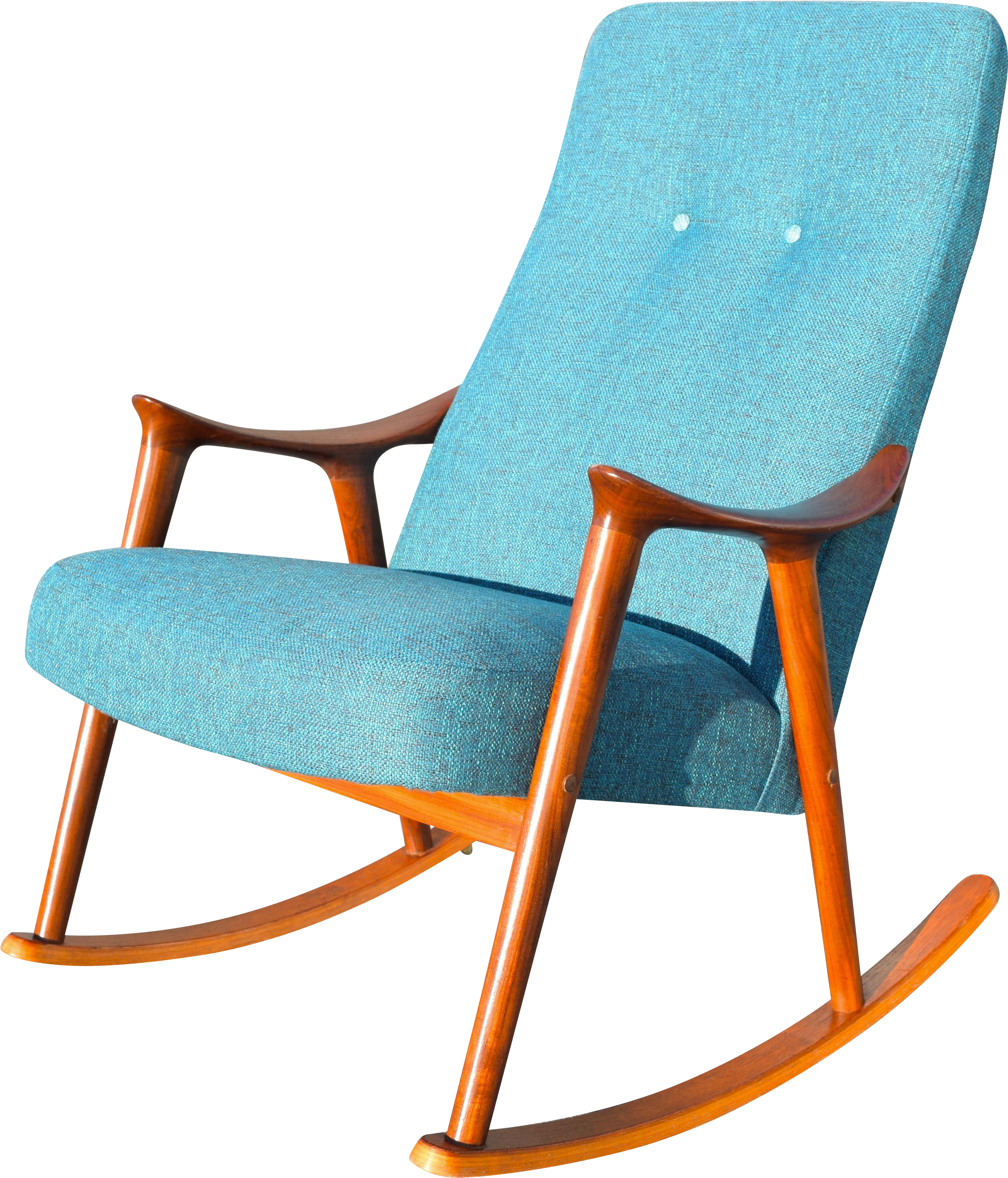 Clip Art Vintage Danish Modern Rocking Chair By Rastad - Png Download (3043x3557), Png Download