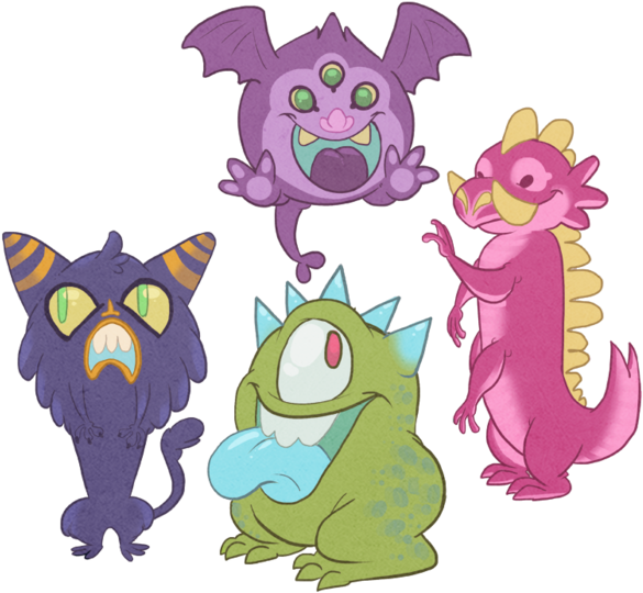 Monsters Clip Worry Monster - Monster Designs - Png Download (600x545), Png Download