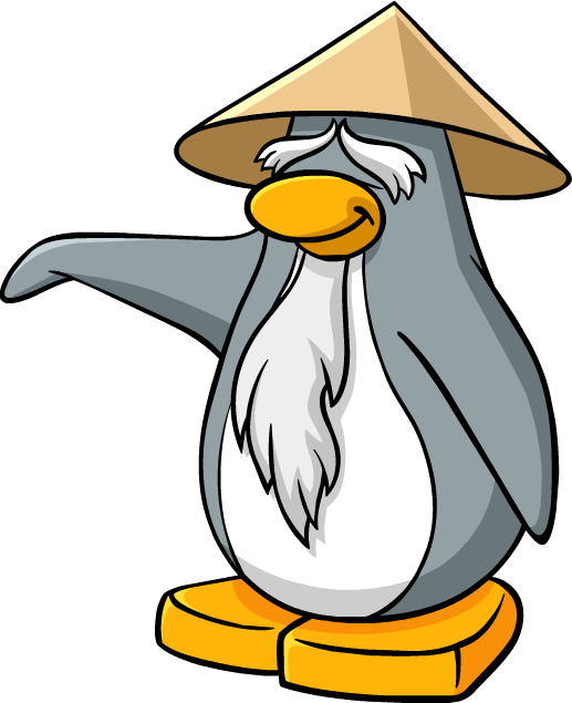 Es El Único Pingüino Con Color Gris Hasta El Momento - Club Penguin Sensei Png Clipart (517x635), Png Download