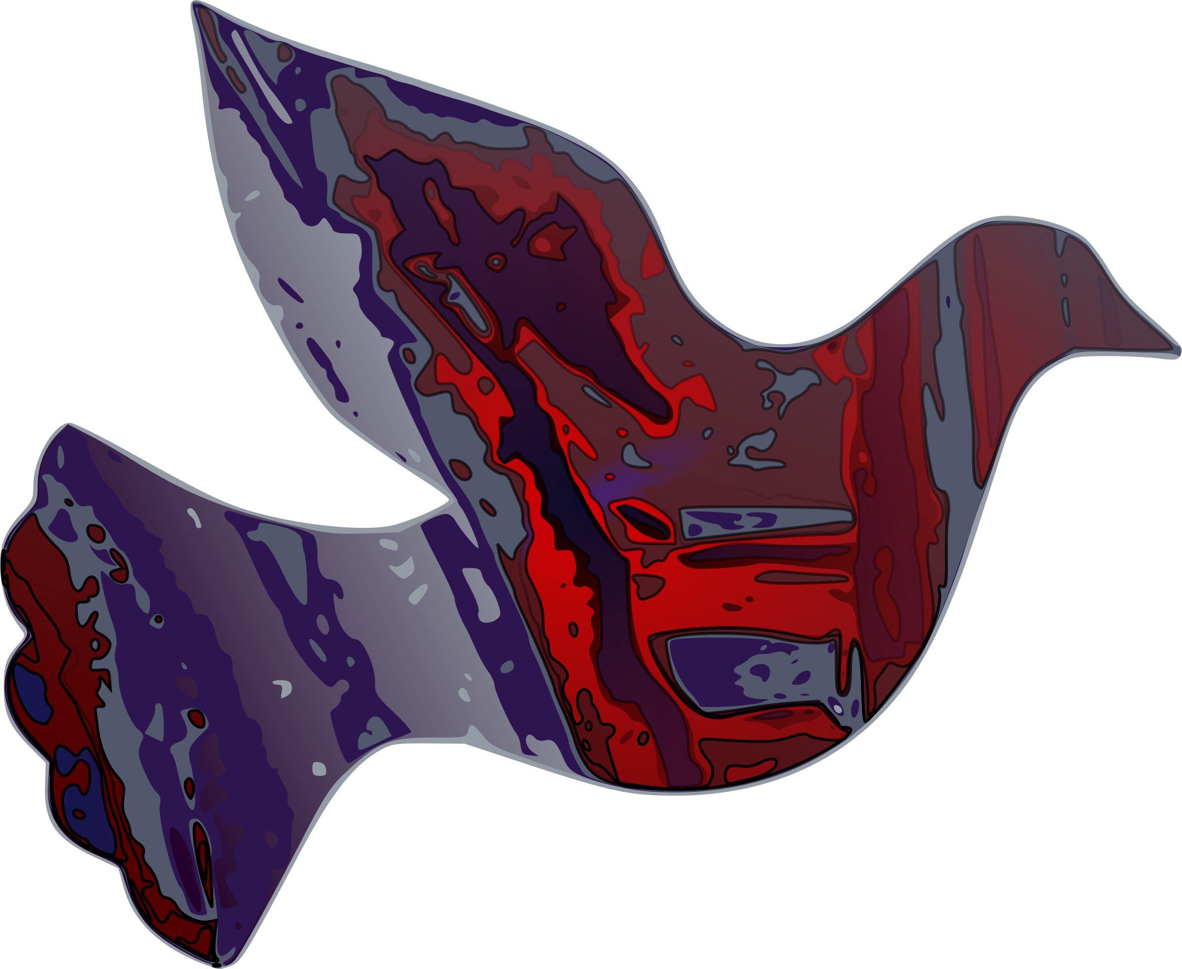 This Free Clip Arts Design Of Dark Reality Dove - Png Download (900x737), Png Download