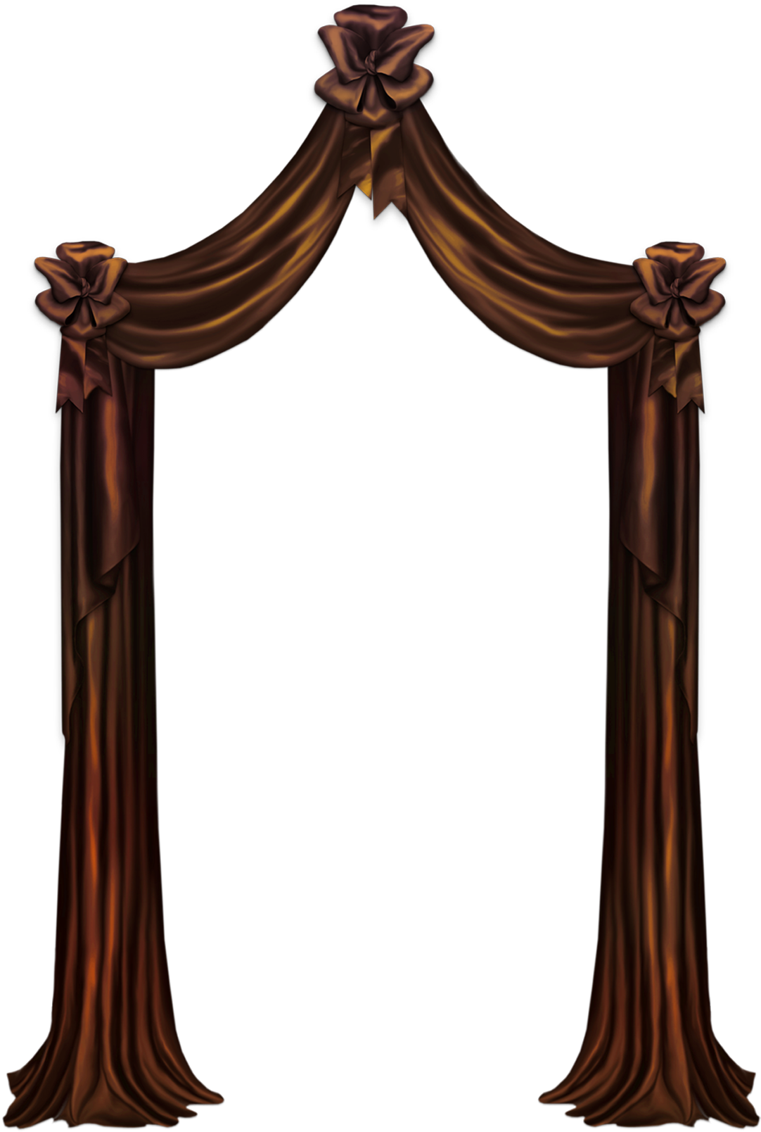 Brown Curtain Decorpicture Png - Curtain Clipart (481x705), Png Download