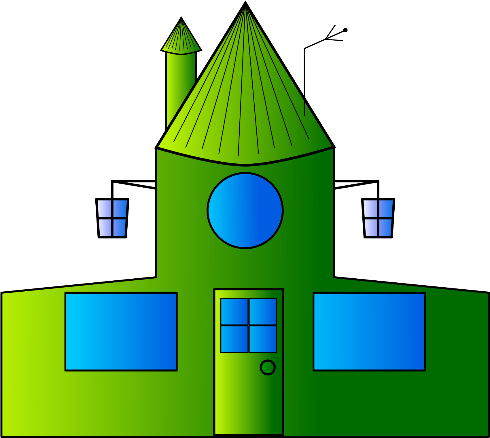 House Clipart (2400x1697), Png Download