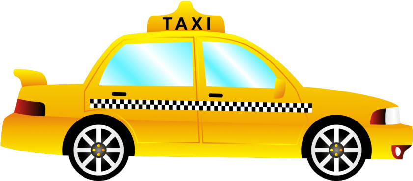 Download Taxi Clipart Png Photo - Taxi Clipart Transparent Background (850x385), Png Download
