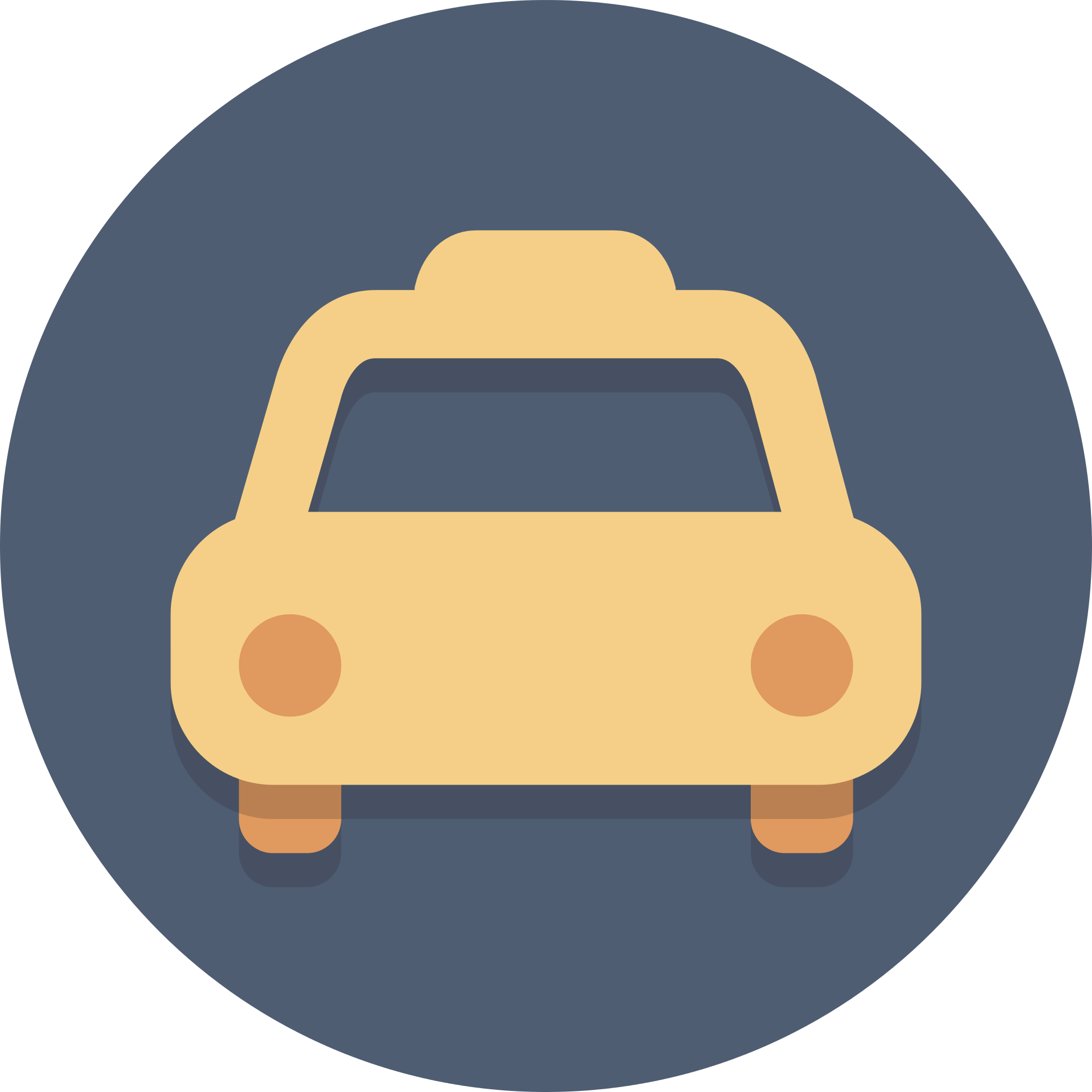 Circle Icons Taxi - Taxi Flat Icon Clipart (1024x1024), Png Download