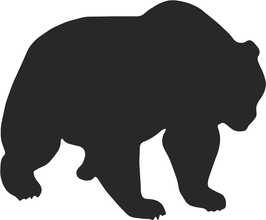 Grizzly Bear Clipart Ours - Hippo Silhouette - Png Download (1205x990), Png Download