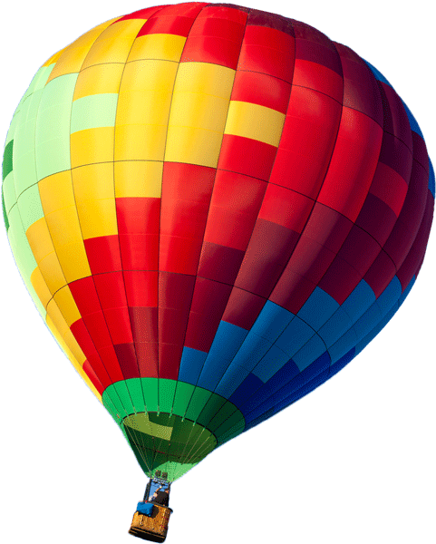 Colorful Hot Air Balloon Png Clipart (600x606), Png Download