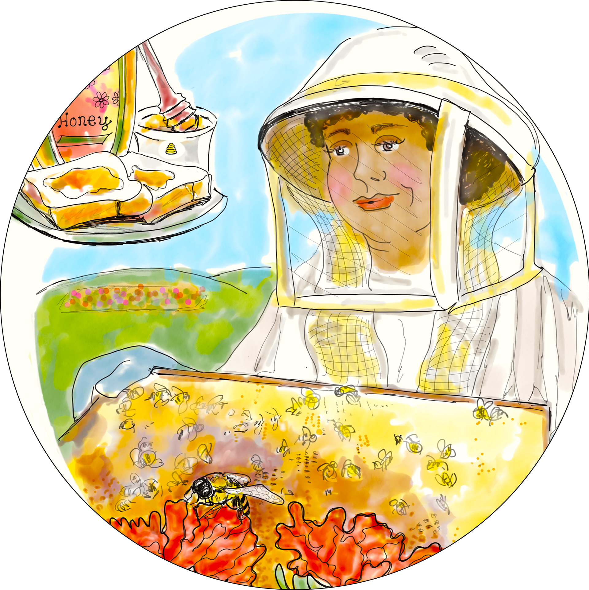 People In Your Neighborhood Illustrations - Child Art Clipart (1920x1922), Png Download