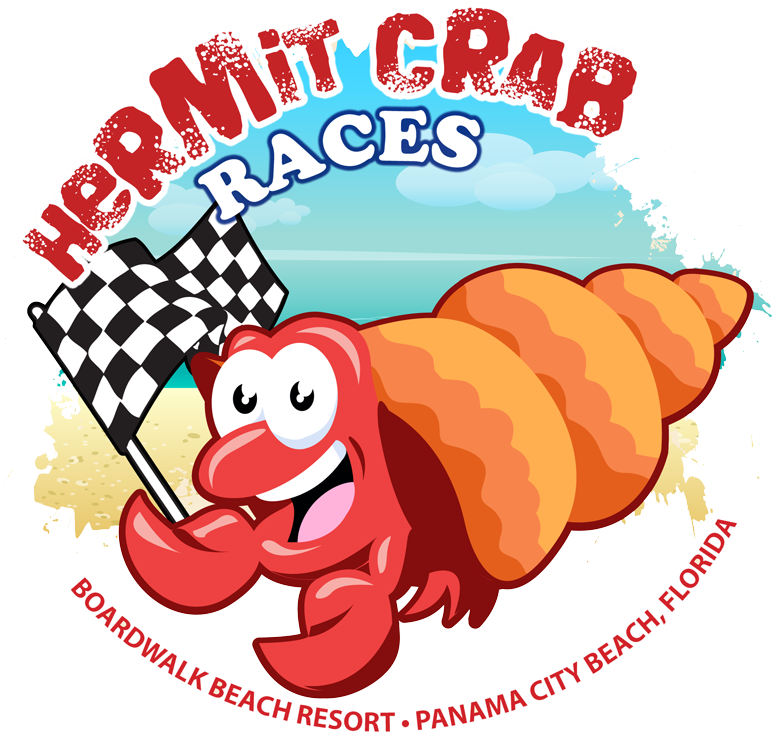 Crab Race Logo & Sticker Boardwalk Beach Resort - Beach Clipart (800x805), Png Download