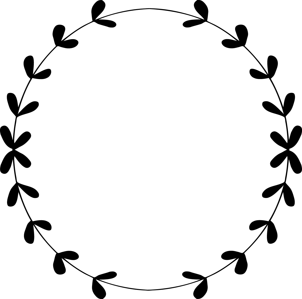 Garland In Black Clipart (1197x1184), Png Download