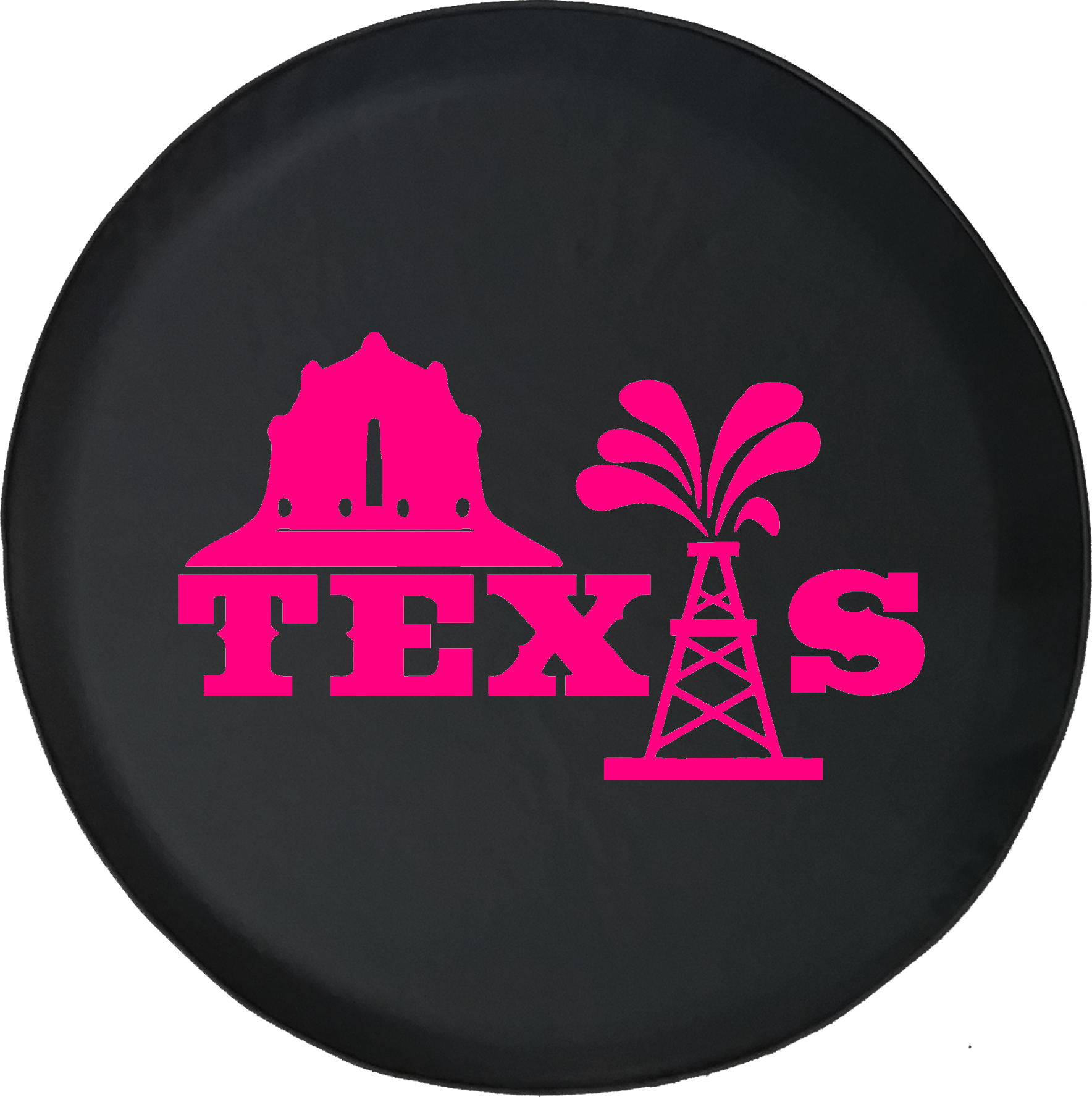 Punisher Skull Offroad Rv Camper Spare Tire Cover-35 - Ride Catalog Lime - Texas Oilfield Oil Worker Helmet Clipart (1768x1777), Png Download