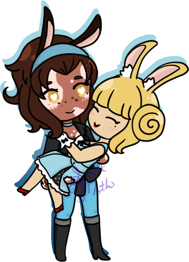 #lesbunnies Hashtag On Twitter - Cartoon Clipart (704x960), Png Download