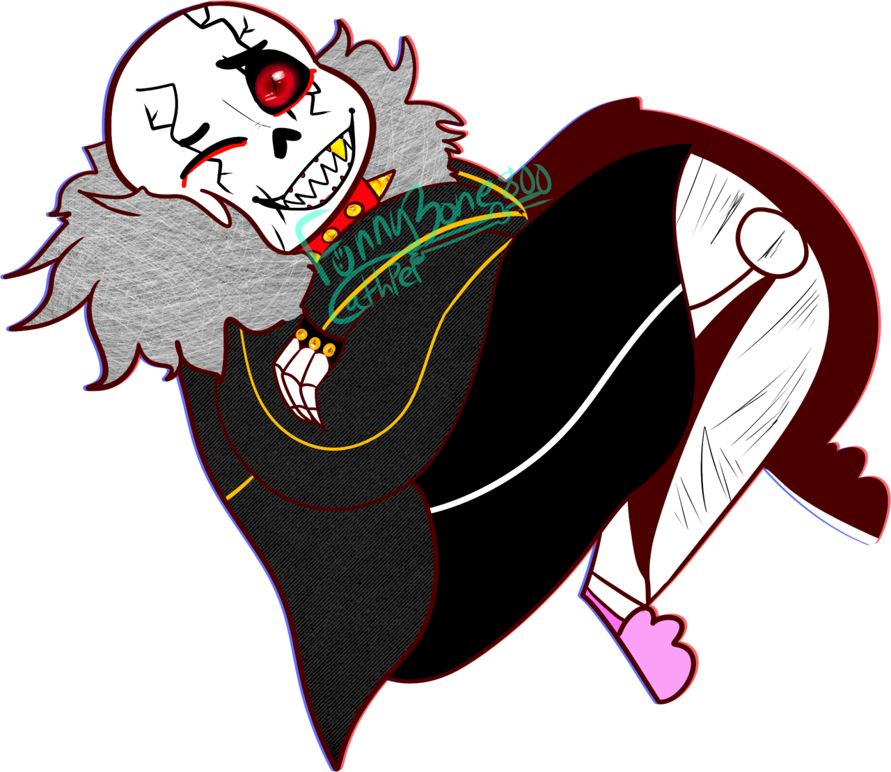 I Forgot To Upload This But Here's My Art Trade With - Cartoon Clipart (1280x1110), Png Download