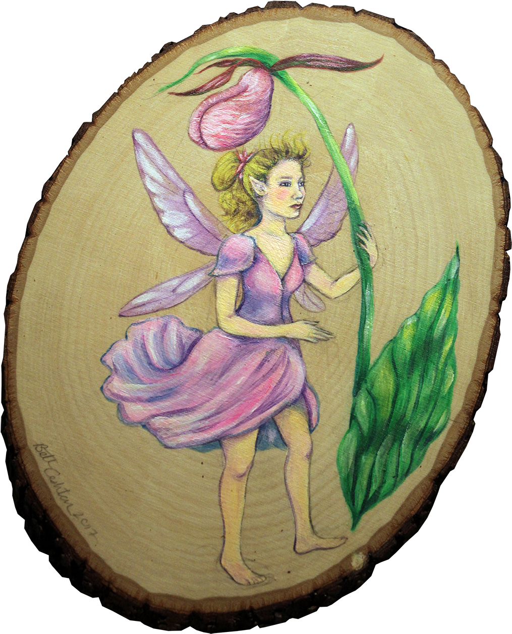 Fairy And Lady Slipper Clipart (1080x1293), Png Download