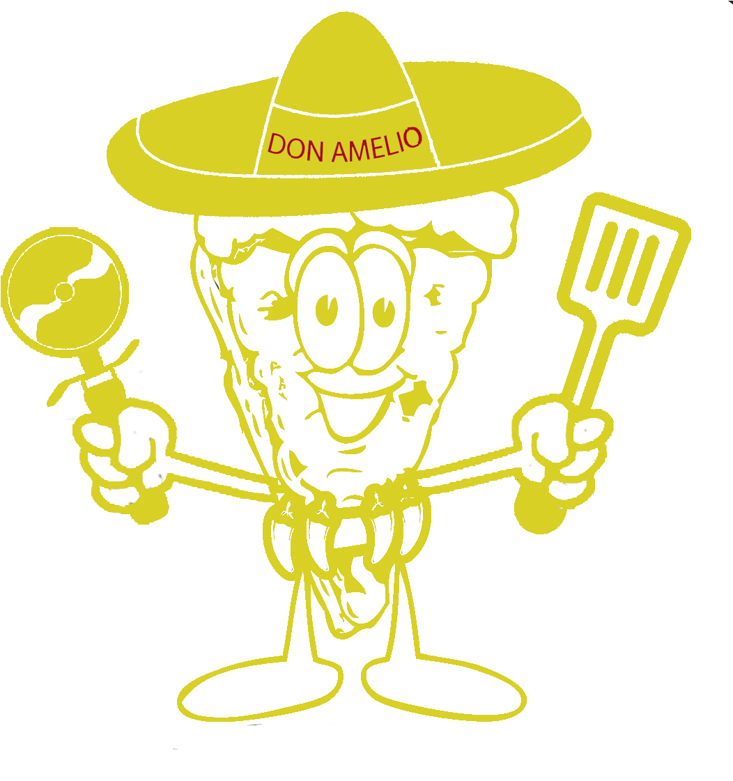 Amelios Pizza And Grill - Cartoon Clipart (1092x1339), Png Download