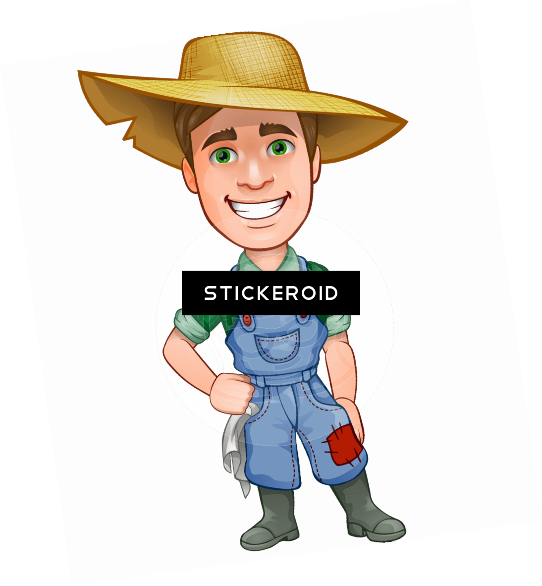 Farmer High Quality - Cartoon Clipart (1094x1182), Png Download