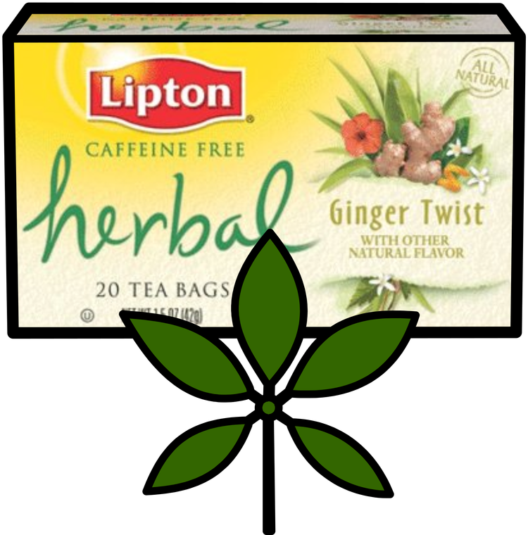 Herbal Tea - Lipton Herbal Tea Bags, Ginger Twist - 20 Tea Bags, Clipart (799x800), Png Download