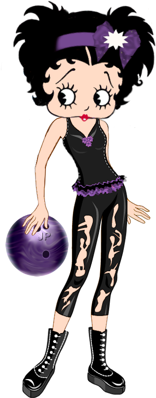 Bb Bowling - Betty Boop Clipart (450x900), Png Download