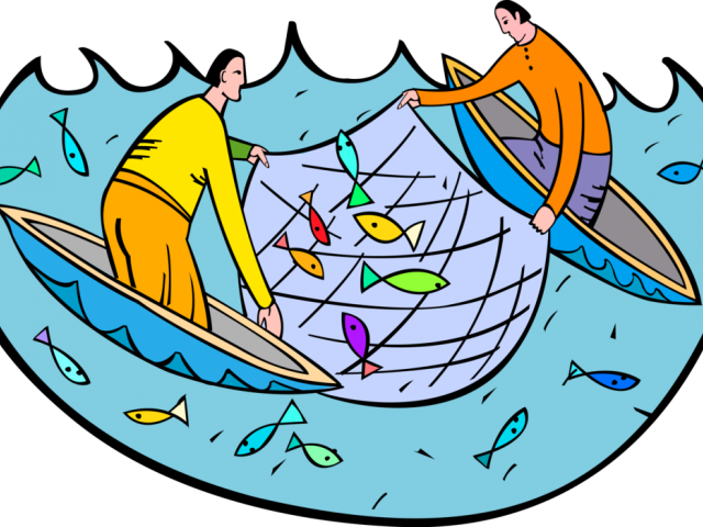 Fisherman Clipart Net Vector - Png Download (640x480), Png Download