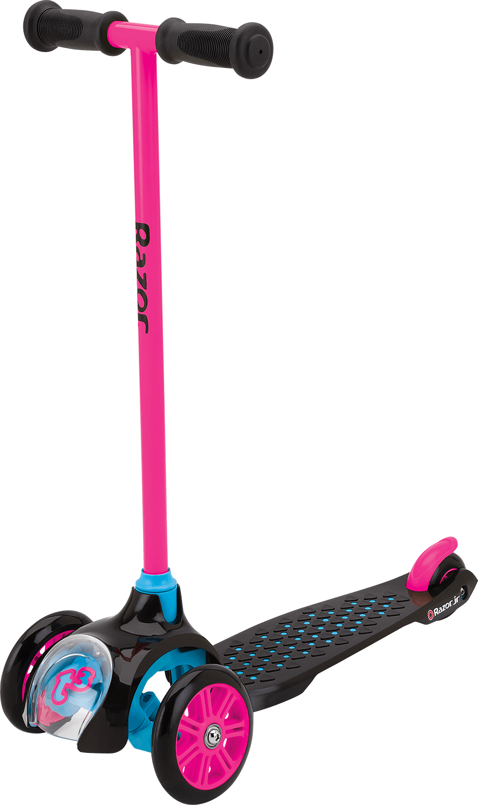 Junior Rides T3 Scooter - Razor T3 Scooter - Pink Clipart (984x1655), Png Download
