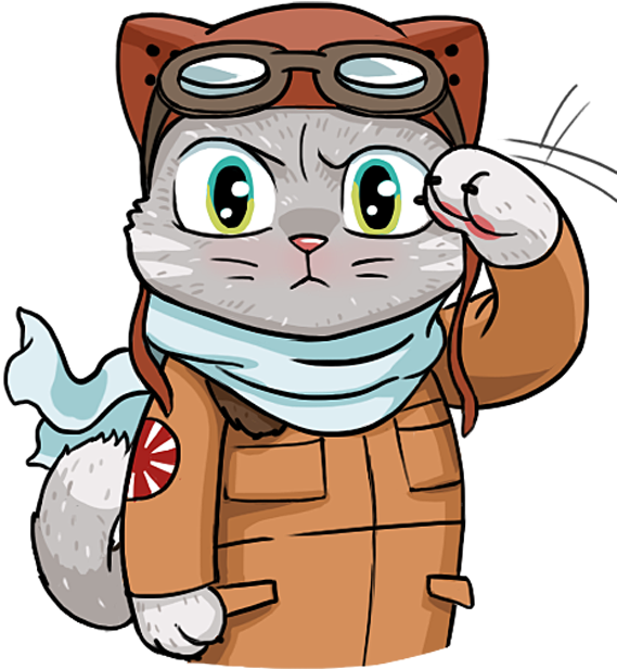 Kamikaze Cat Messages Sticker-0 Clipart (618x618), Png Download