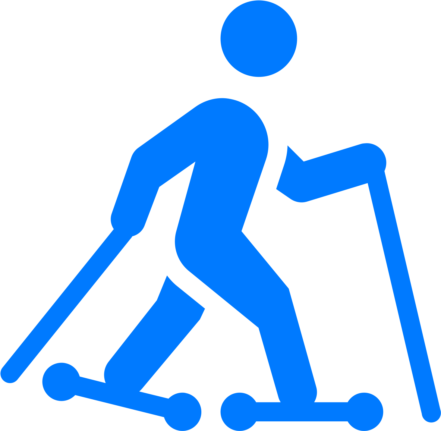 Roller Skis Filled Icon - Ski Roller Clip Art - Png Download (1600x1600), Png Download