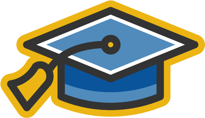 Cis Icon Graduation Cap Clipart (801x801), Png Download