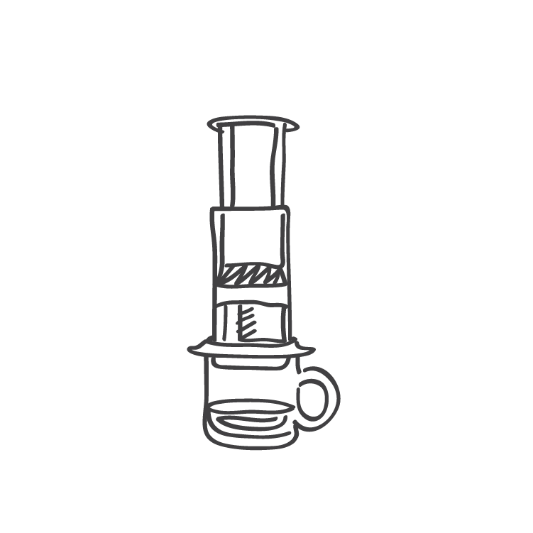 Aeropress - Line Art Clipart (751x751), Png Download