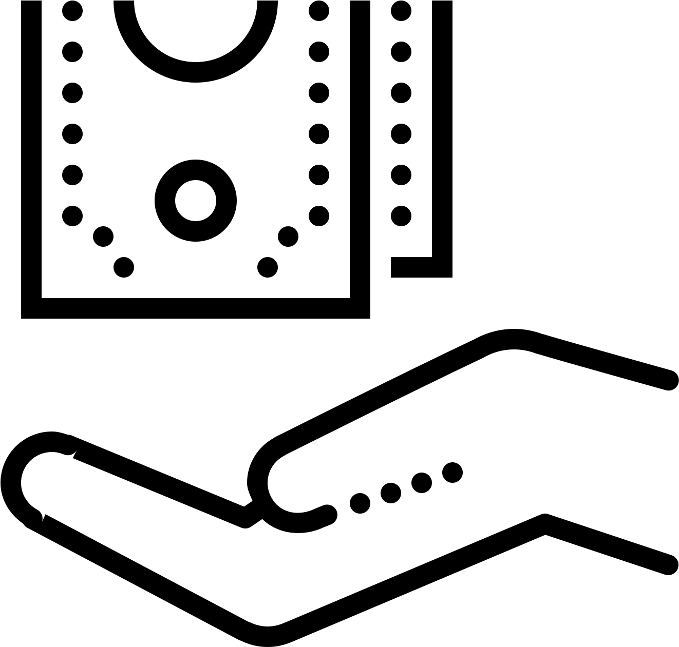 It's A Logo Of A Hand On The Bottom With Money Falling Clipart (1600x1600), Png Download