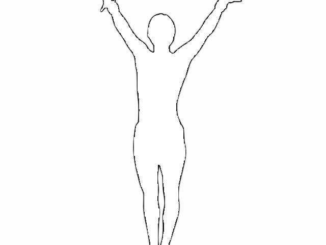 Gymnastics Silhouette - Stencilshapes Gymnast Style 1959 Diy Plastic Stencil Clipart (640x480), Png Download