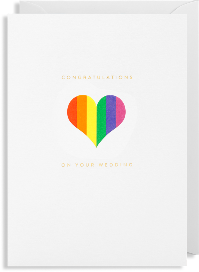 Congratulations On Your Wedding Rainbow 1 Designist - Greeting Card Clipart (956x1024), Png Download