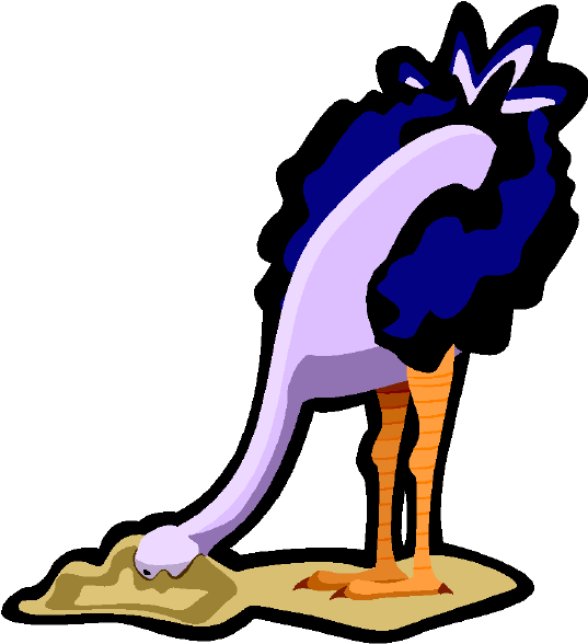 The "ostrich" Approach Is Both Costly And Derogative - Ostrich Head In Sand Clipart (537x588), Png Download