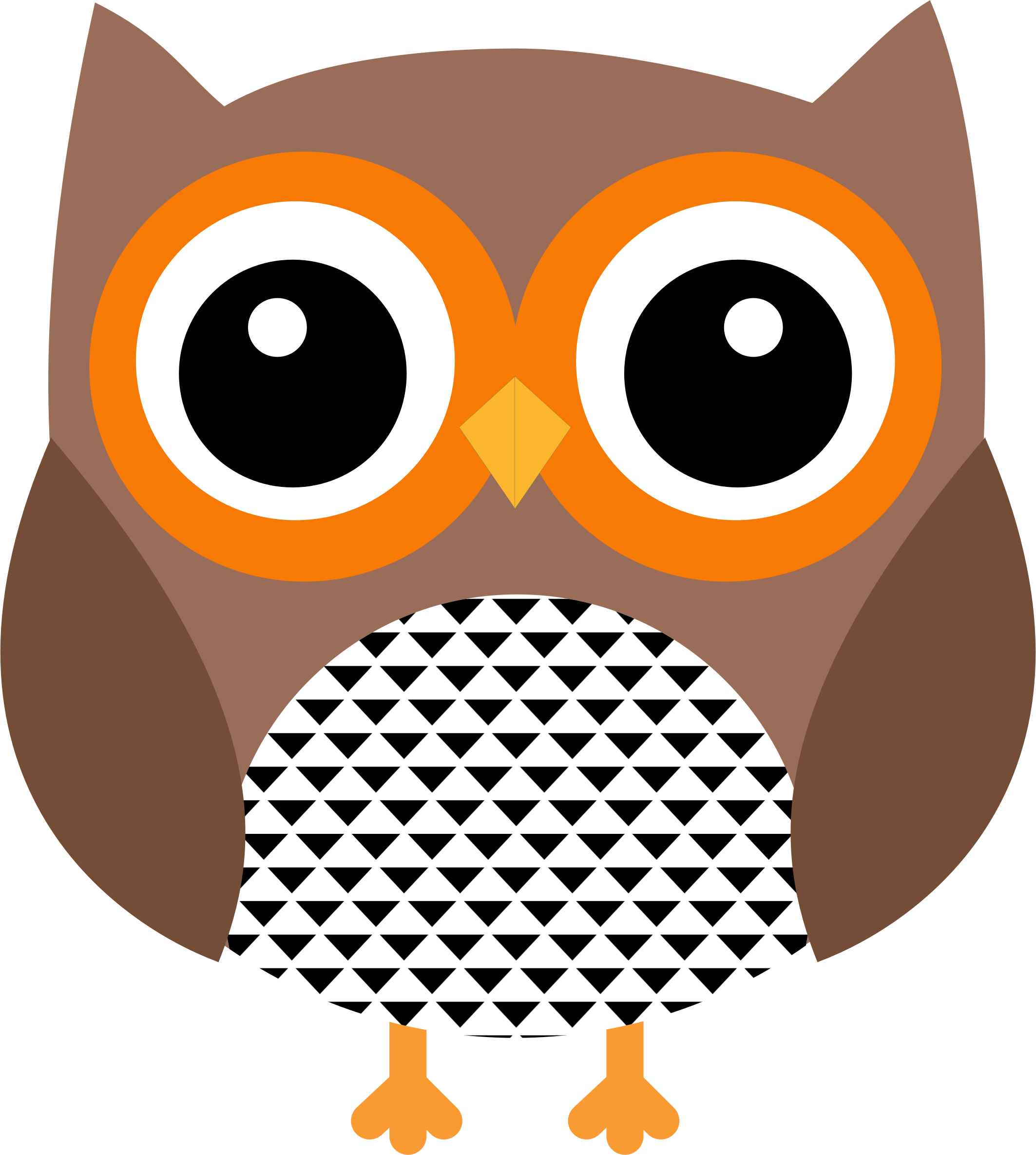 Jpg Library Library Big Clipart Prey - Cute Clip Art Owl - Png Download (2126x2370), Png Download