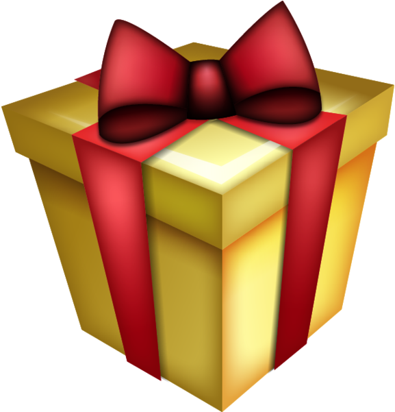 Present Emoji Icons All - Gift Box Emoji Png Clipart (600x600), Png Download