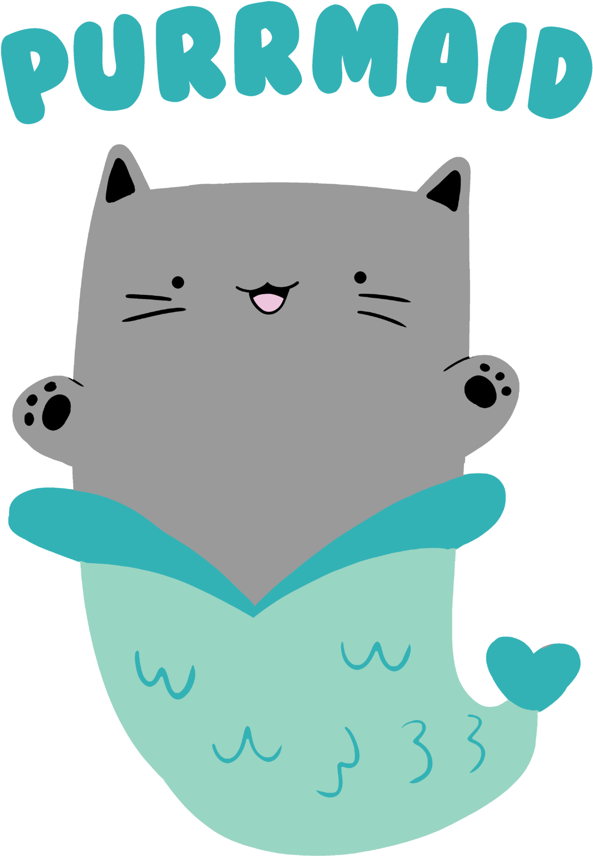 Purrmaids, Clearly The Best Kind Of Merm - Cartoon Clipart (1242x1920), Png Download