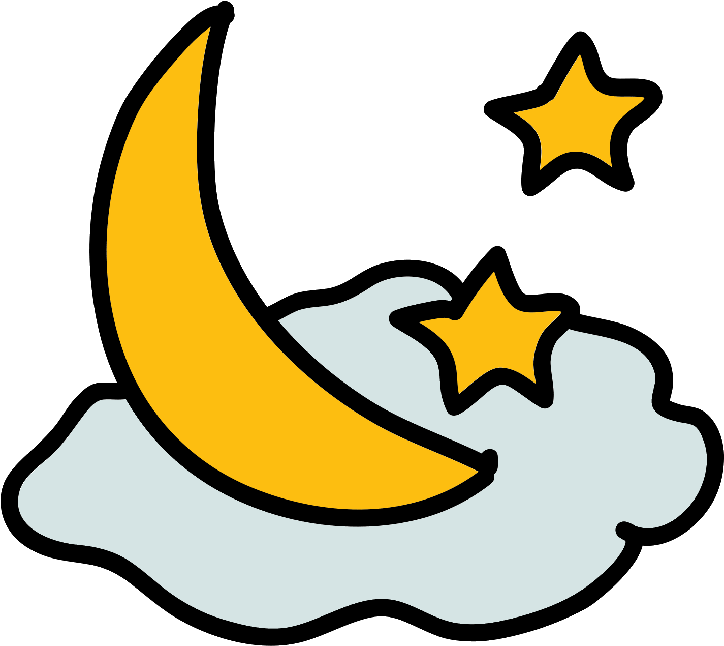 Moon And Stars Icon - Icon Clipart (1600x1600), Png Download