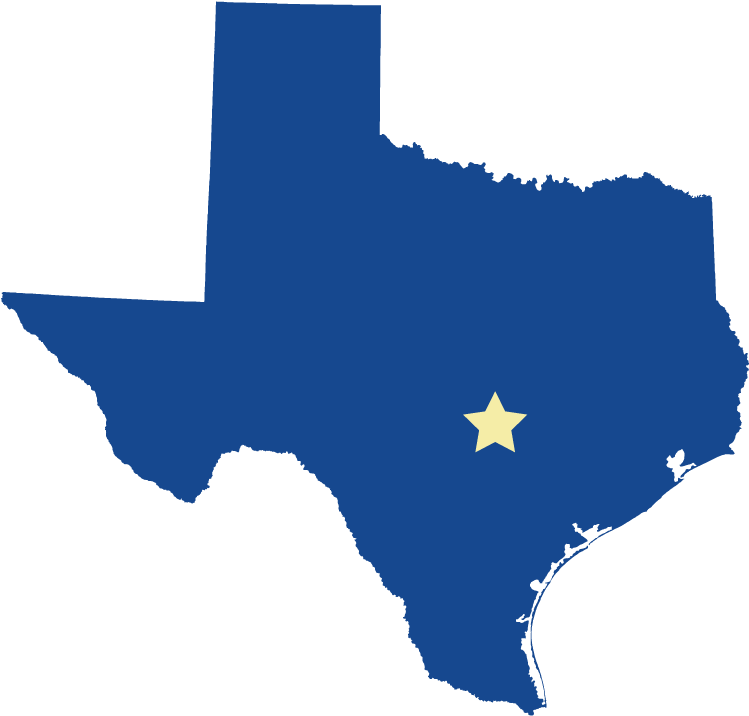 Texasmapwithstar Square - Texas Silhouette Png Clipart (756x756), Png Download