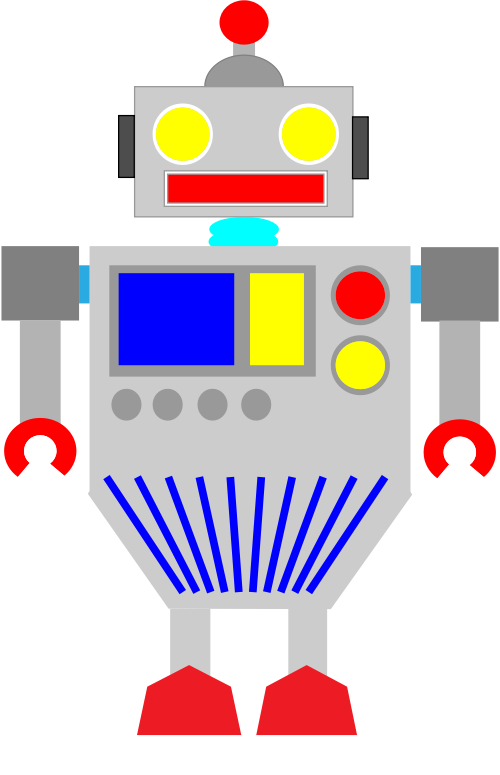 Clipart Robot Robot Clip Art Black And White Robot - Clip Art - Png Download (500x775), Png Download