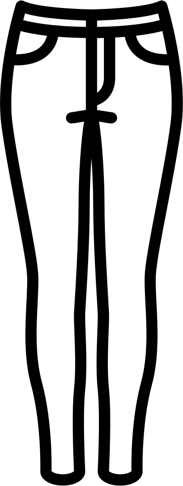 Slim Fit Pants Comments - Clothing Clipart (370x982), Png Download