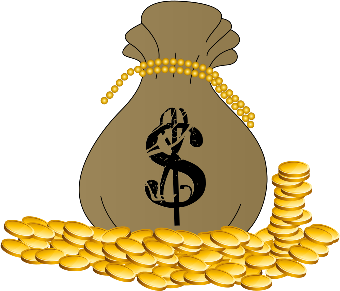 Png Royalty Free Library Craft Projects Symbols Clipartoons - Bag Of Coins Clipart Transparent Png (650x591), Png Download