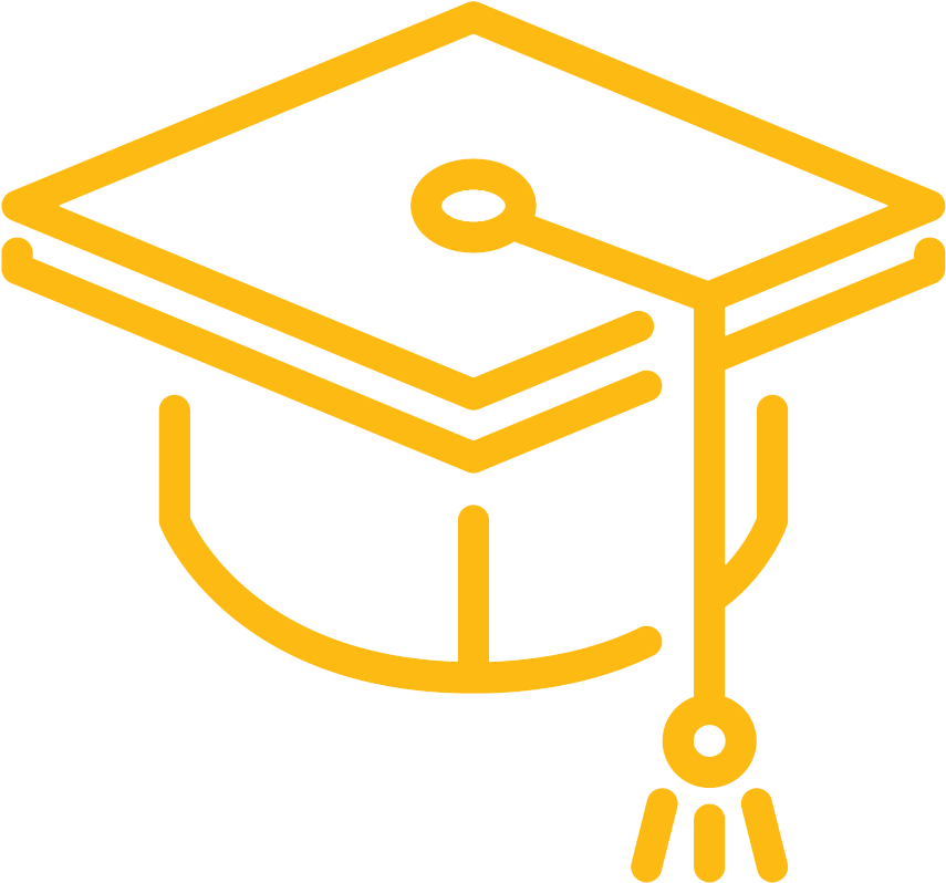 Graduation Cap Icon - Symbool Opleiding Clipart (1042x1042), Png Download