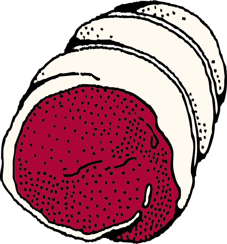 Rolled Roast Clip Art - Pork Roast Clip Art - Png Download (552x593), Png Download