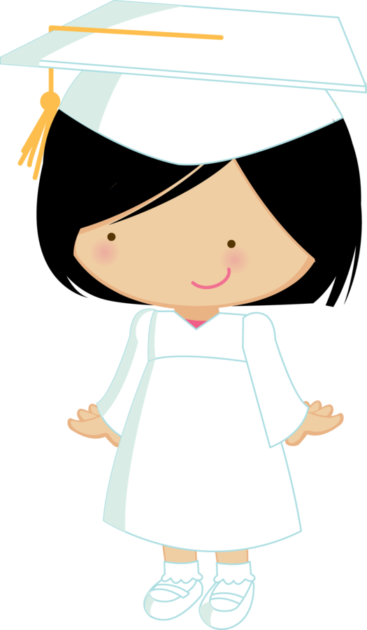 Imágenes De Niños Graduados - Niñas Graduandose Animadas Clipart (525x900), Png Download